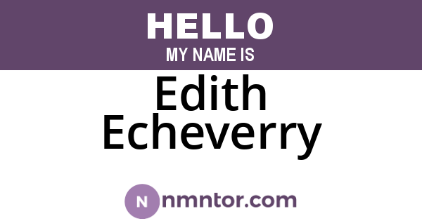 Edith Echeverry