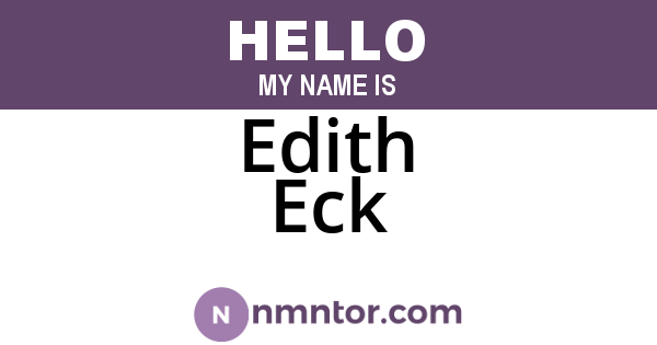 Edith Eck