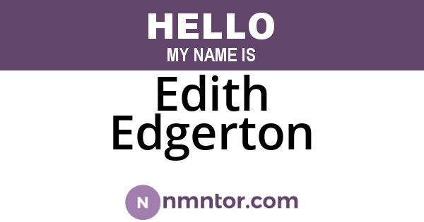 Edith Edgerton