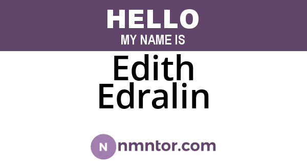 Edith Edralin