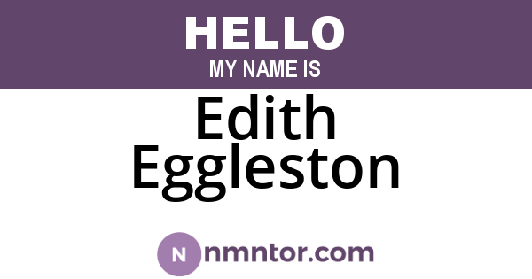 Edith Eggleston