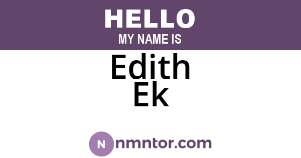 Edith Ek