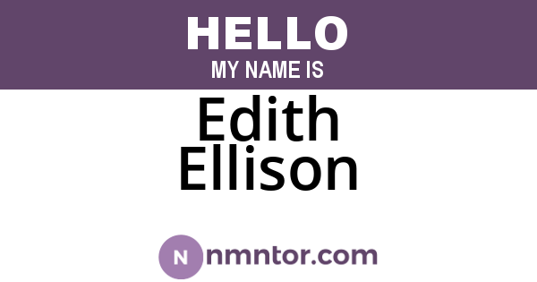 Edith Ellison