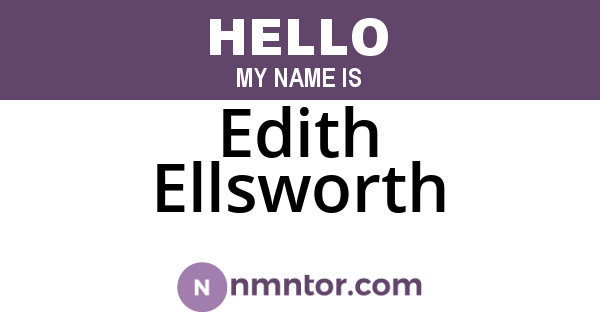 Edith Ellsworth
