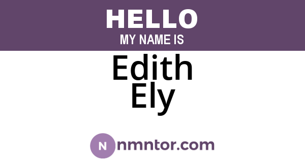 Edith Ely