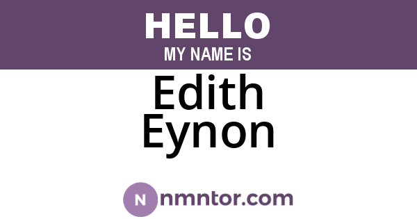Edith Eynon