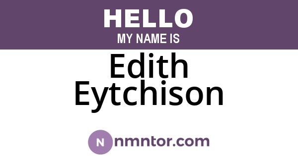 Edith Eytchison