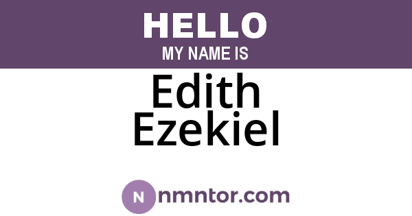 Edith Ezekiel