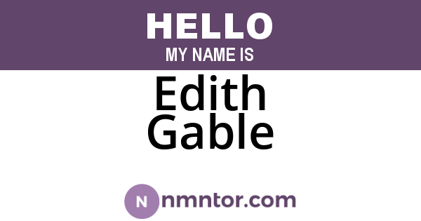 Edith Gable