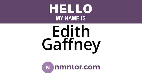 Edith Gaffney