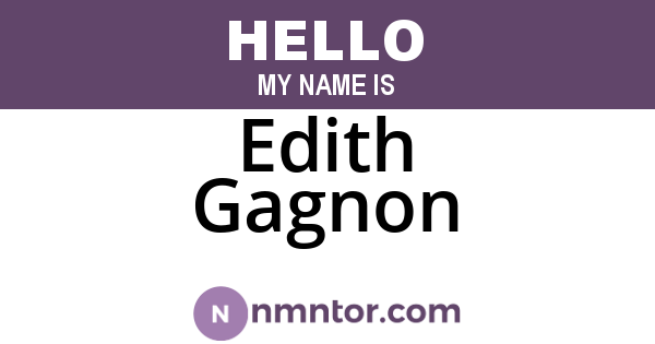 Edith Gagnon