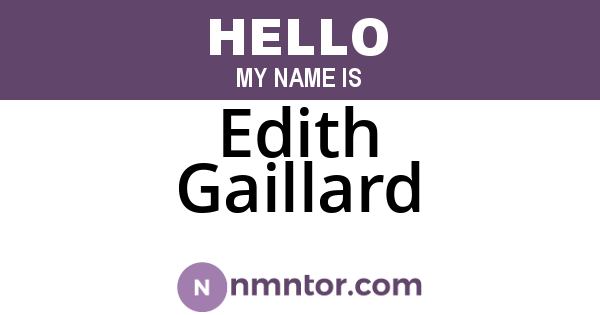 Edith Gaillard