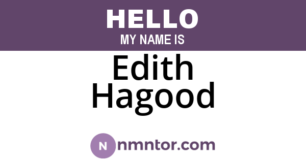 Edith Hagood