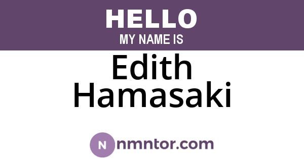 Edith Hamasaki