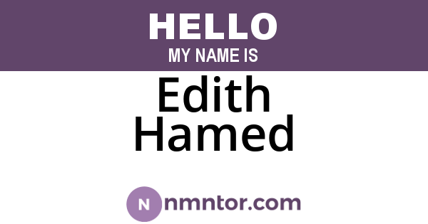 Edith Hamed
