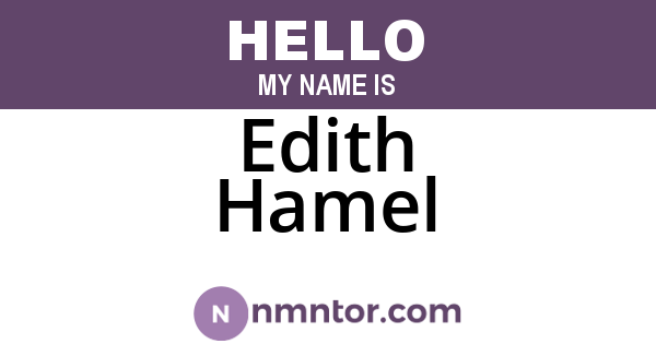 Edith Hamel