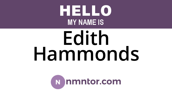 Edith Hammonds