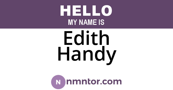 Edith Handy