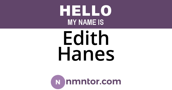 Edith Hanes