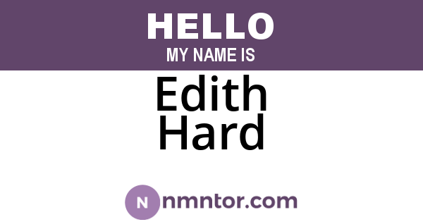 Edith Hard
