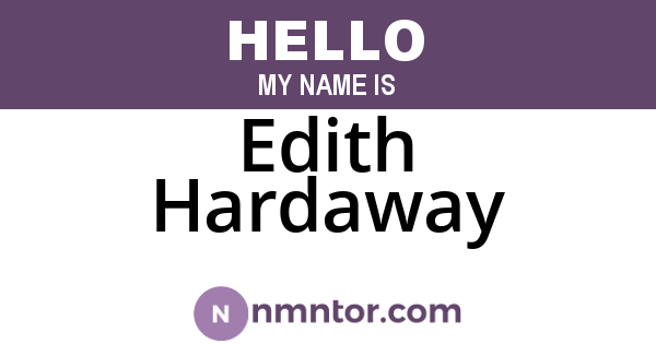 Edith Hardaway