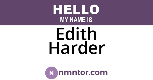 Edith Harder