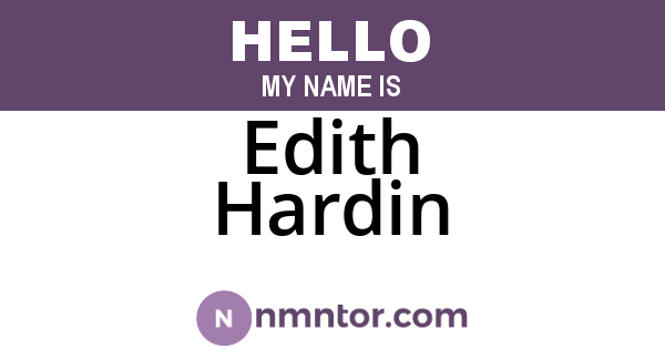 Edith Hardin