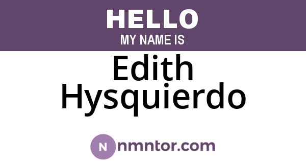 Edith Hysquierdo