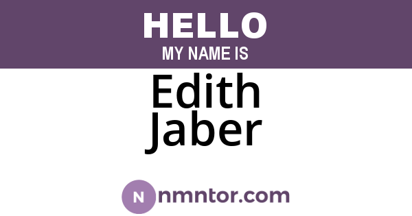 Edith Jaber