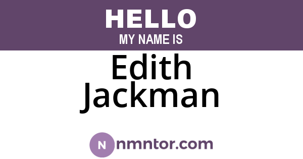 Edith Jackman
