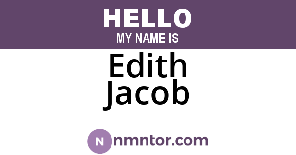 Edith Jacob