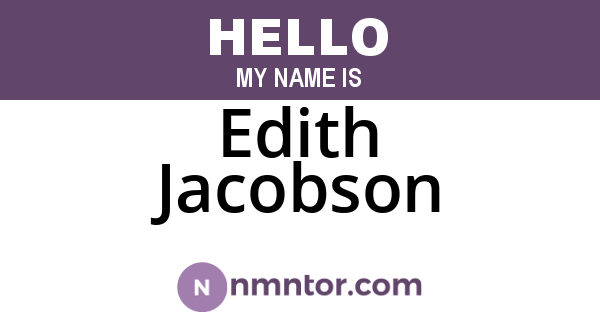 Edith Jacobson