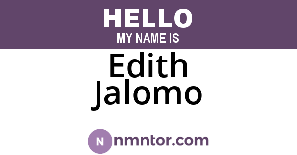 Edith Jalomo