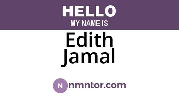 Edith Jamal