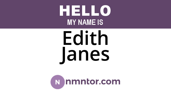 Edith Janes