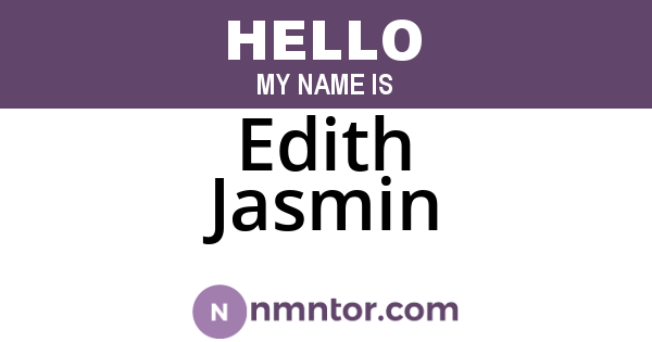 Edith Jasmin