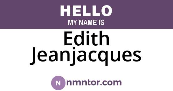 Edith Jeanjacques
