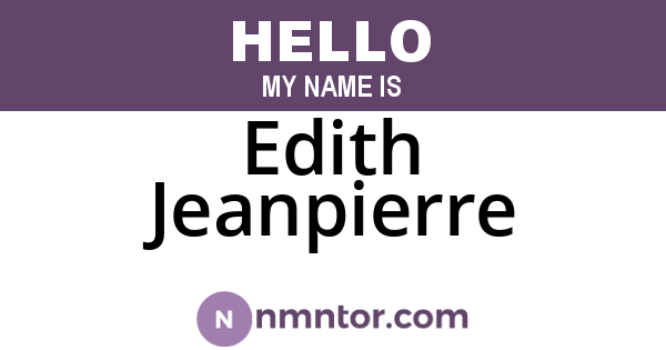 Edith Jeanpierre