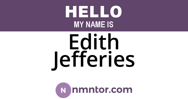 Edith Jefferies