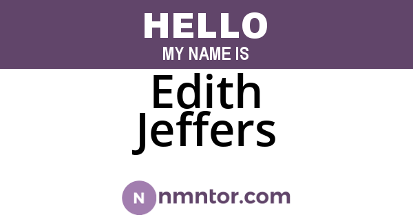 Edith Jeffers