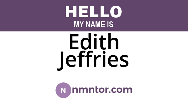 Edith Jeffries