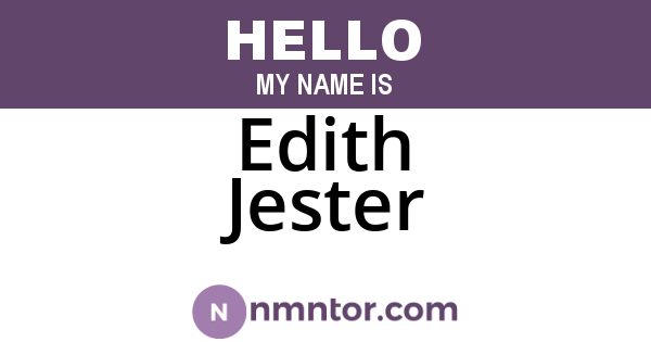 Edith Jester