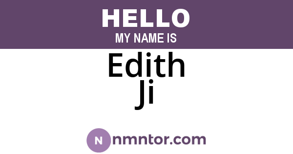 Edith Ji