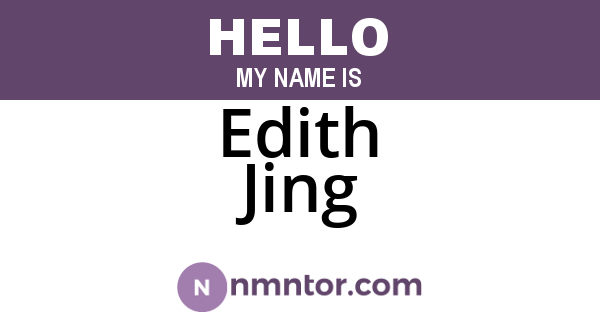 Edith Jing