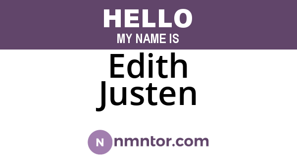 Edith Justen