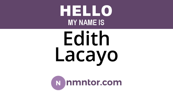 Edith Lacayo