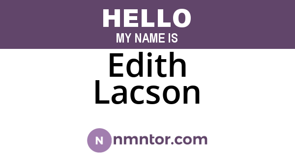 Edith Lacson
