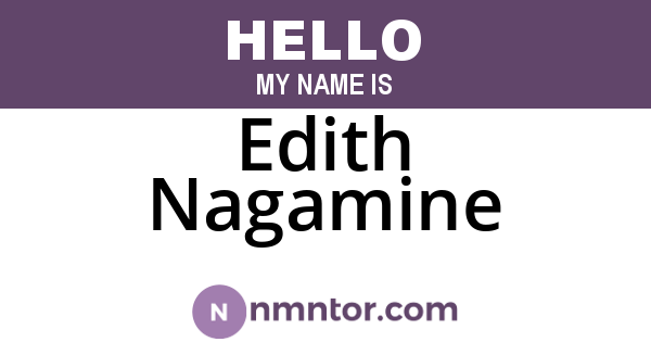 Edith Nagamine