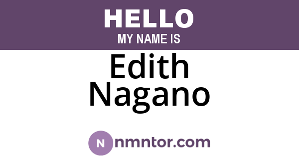 Edith Nagano