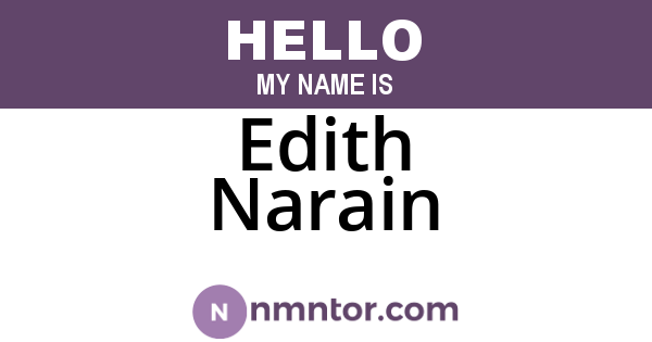 Edith Narain